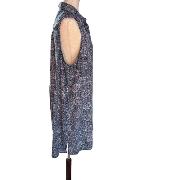 Philosophy Women's Plus size 1X Print Tunic Top Semi Sheer EUC - Picture 3 of 6